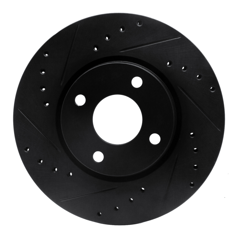 Ford Contour Brake Rotor (1) - Front Left - R1 Concepts - Drilled & Slotted - Black - `98-`04 Ford Contour Brake Rotor (1) - Front Left - R1 Concepts - Drilled & Slotted - Black - `98-`04